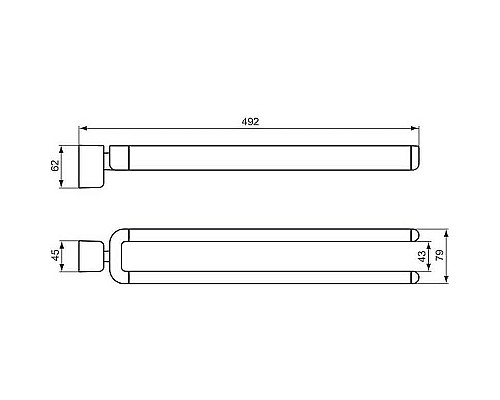 Полотенцедержатель Ideal Standard Softmood A9138AA поворотный Хром