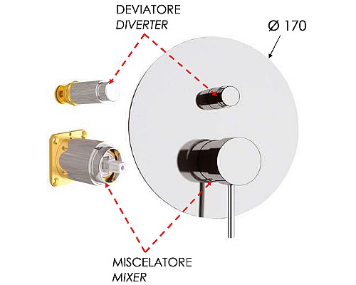 Смеситель для душа Remer X-Style X09KBXV Сталь