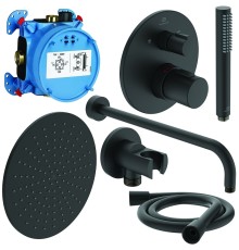 Душевая система Ideal Standard Ceratherm T100 A7573XG с термостатом Черная матовая