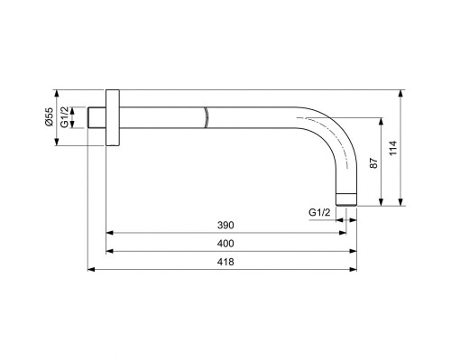 Душевая система Ideal Standard Ceratherm T100 с термостатом Черная матовая
