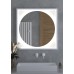 Зеркало Defesto Eclipce 80х80 с подсветкой 18W-4500К/в багетной раме/Сенсорный выключатель/Нейтральный белый свет/Белая рама