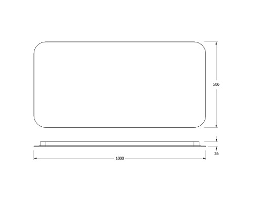 Зеркало Defesto Opti 100x50 с подсветкой 28W-3000К/ИК - выключатель/Теплый белый свет