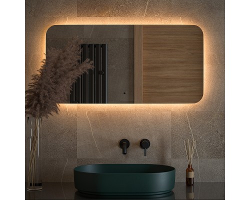 Зеркало Defesto Opti 100x50 с подсветкой 28W-3000К/ИК - выключатель/Теплый белый свет