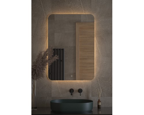 Зеркало Defesto Opti 70x100 с подсветкой 32W-3000К/Сенсорный выключатель/Теплый белый свет