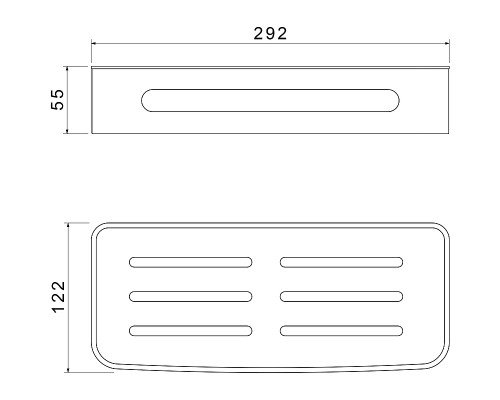 Металлическая полка Schein Accessories 9327MB Черная матовая