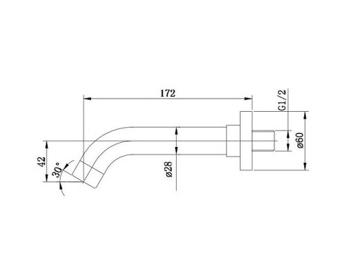 Излив для смесителя Caprigo Parts 98-113-NER Черный матовый