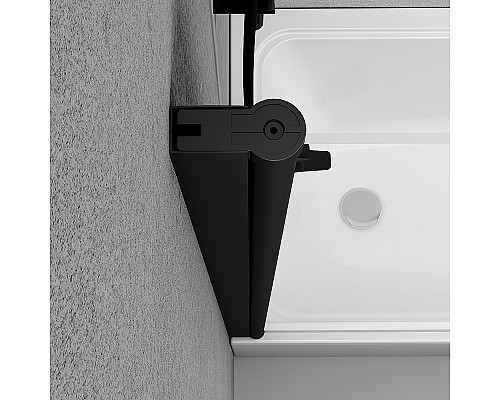 Шторка на ванну AM.PM Gem 80 W90BS-D080-140BT профиль Черный матовый стекло прозрачное