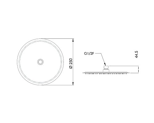 Верхний душ Remer 357UFM25BOX Белый матовый