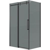 Душевой уголок Grossman Classic 110х90 120.K33.04.1190.21.10 профиль Черный матовый стекло тонированное