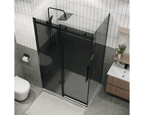 Душевой уголок Grossman Classic 110х90 120.K33.04.1190.21.10 профиль Черный матовый стекло тонированное