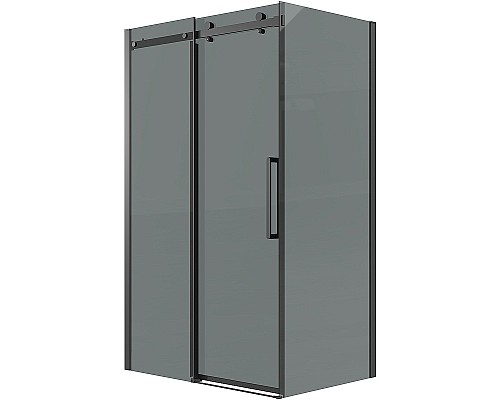 Душевая стенка Grossman Classic 80 200.K33.04.80.21.10 профиль Черный матовый стекло тонированное