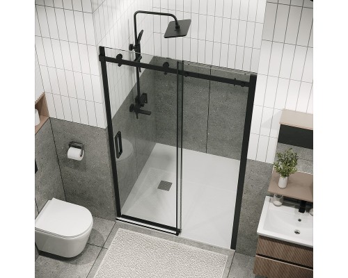 Душевая дверь Grossman Classic 120 100.K33.04.120.21.00 профиль Черный матовый стекло прозрачное