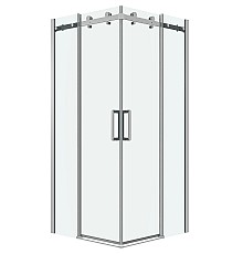 Душевой уголок Grossman Classic 100х100 300.K33.04.1010.10.00 профиль Хром стекло прозрачное