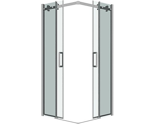 Душевой уголок Grossman Classic 100х100 300.K33.04.1010.10.00 профиль Хром стекло прозрачное