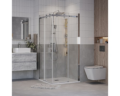 Душевой уголок Grossman Classic 100х100 300.K33.04.1010.10.00 профиль Хром стекло прозрачное