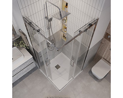 Душевой уголок Grossman Classic 100х100 300.K33.04.1010.10.00 профиль Хром стекло прозрачное