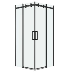 Душевой уголок Grossman Classic 90х90 профиль Черный матовый стекло прозрачное