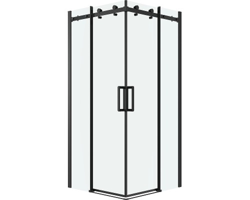 Душевой уголок Grossman Classic 90х90 профиль Черный матовый стекло прозрачное