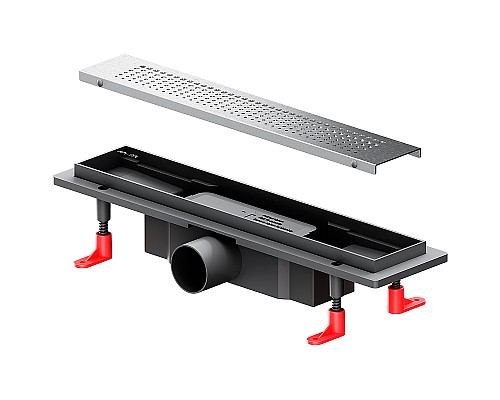 Душевой лоток AM.PM PrimeFlow 40 W02SC-P11-040-01SB с решеткой Хром матовый Cut Gradient