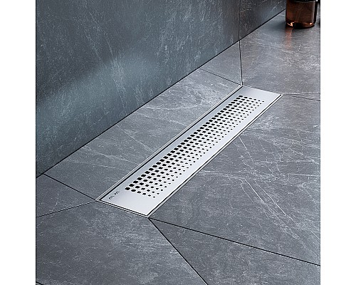 Душевой лоток AM.PM PrimeFlow 40 W02SC-P11-040-01SB с решеткой Хром матовый Cut Gradient