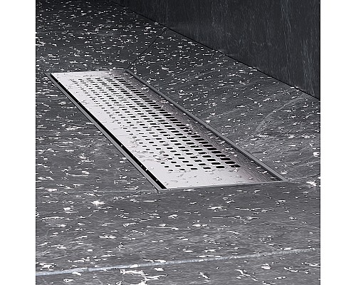 Душевой лоток AM.PM PrimeFlow 40 W02SC-P11-040-01SB с решеткой Хром матовый Cut Gradient