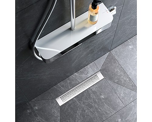 Душевой лоток AM.PM PrimeFlow 40 W02SC-P11-040-01SB с решеткой Хром матовый Cut Gradient