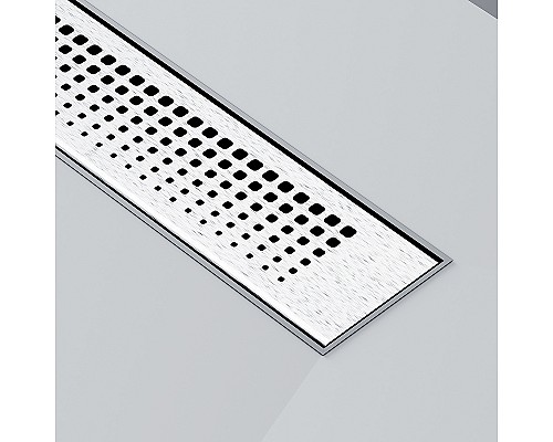 Душевой лоток AM.PM PrimeFlow 40 W02SC-P11-040-01SB с решеткой Хром матовый Cut Gradient