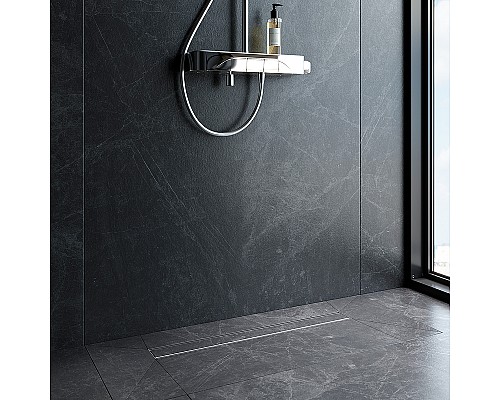 Душевой лоток AM.PM PrimeFlow 70 W02SC-U11-070-04SB с решеткой Хром матовый / под плитку Tile