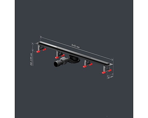 Душевой лоток AM.PM MasterFlow 80 W01SC-S11-080-05BM с Черной матовой решеткой Slim line
