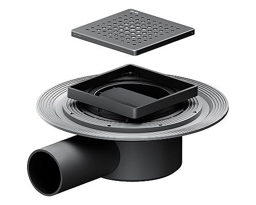 Душевой трап AM.PM MasterFlow 10 W01BD-P11-010-01BM с Черной матовой решеткой Cut Gradient