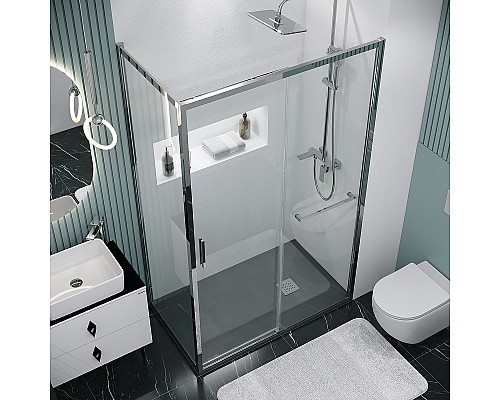 Душевая стенка Grossman Style 90 200.K33.05.90.10.00 профиль Хром стекло прозрачное