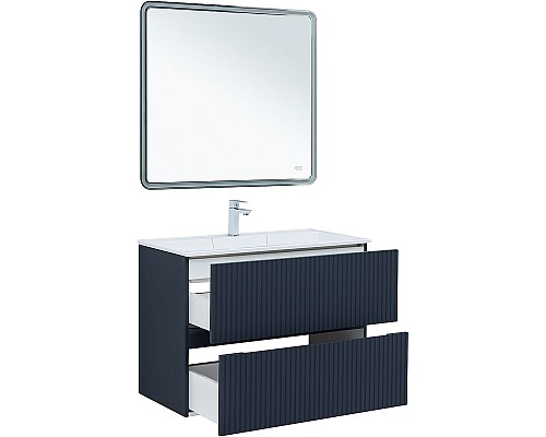 Тумба под раковину Aquanet Джейн 90 313303 подвесная Маренго