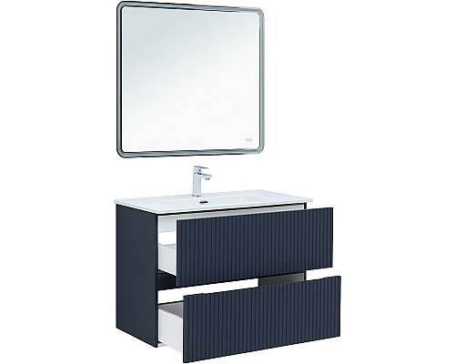 Тумба под раковину Aquanet Джейн 90 313303 подвесная Маренго