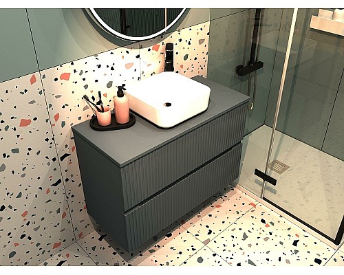 Тумба под раковину Aquanet Джейн 90 313303 подвесная Маренго