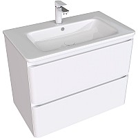 Тумба под раковину Aquanet Эмбер 80 330467 подвесная Белая матовая