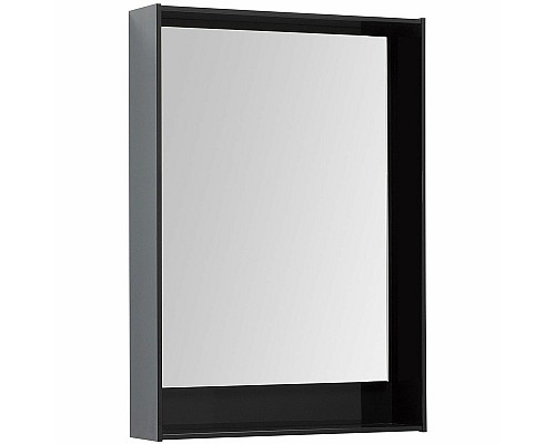 Зеркало Aquanet Милан 60 306383 с подсветкой Черный глянец с сенсорным выключателем