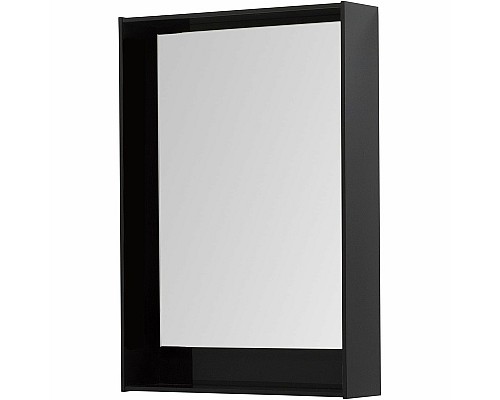 Зеркало Aquanet Милан 60 306383 с подсветкой Черный глянец с сенсорным выключателем