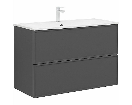 Тумба под раковину Aquanet Арт 100 329614 подвесная Ясень графит