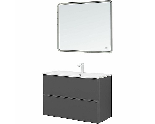 Тумба под раковину Aquanet Арт 100 329614 подвесная Ясень графит