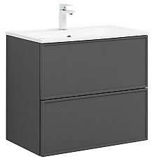 Тумба под раковину Aquanet Арт 75 329064 подвесная Ясень графит