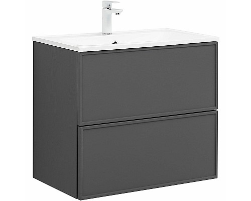 Тумба под раковину Aquanet Арт 75 329064 подвесная Ясень графит