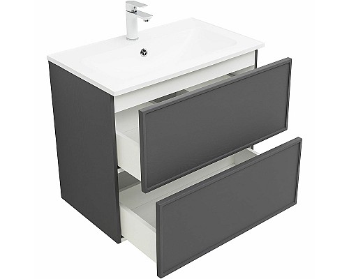 Тумба под раковину Aquanet Арт 75 329064 подвесная Ясень графит