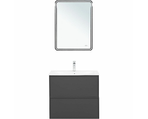 Тумба под раковину Aquanet Арт 75 329064 подвесная Ясень графит