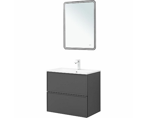 Тумба под раковину Aquanet Арт 75 329064 подвесная Ясень графит