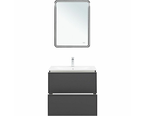 Тумба под раковину Aquanet Арт 75 329064 подвесная Ясень графит