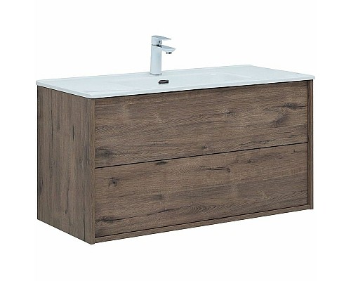 Тумба под раковину Aquanet Lino 100 Flat 287545 подвесная Дуб веллингтон