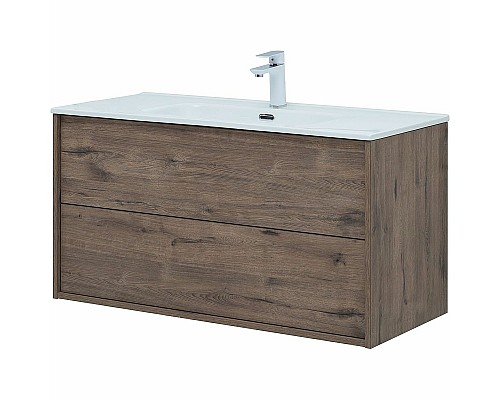 Тумба под раковину Aquanet Lino 100 Flat 287545 подвесная Дуб веллингтон