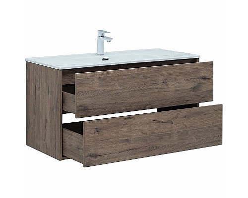 Тумба под раковину Aquanet Lino 100 Flat 287545 подвесная Дуб веллингтон