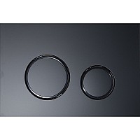 Клавиша смыва KK POL M11 350/PPC/143-00-07 Черная матовая Черная глянцевая