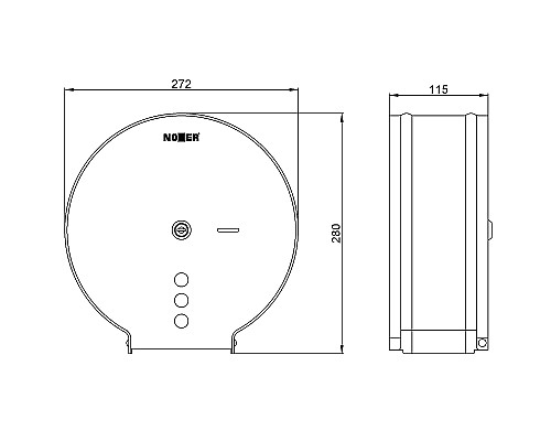Диспенсер туалетной бумаги Nofer 05006.XL.B Хром